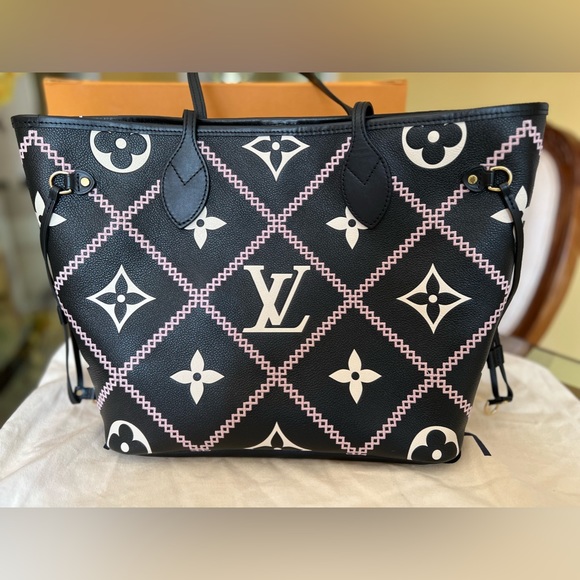 NIB M46040 Louis Vuitton Neverfull MM Monogram Empreinte Black - Picture 2 of 16